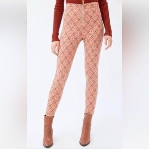 Urban Outfitters Susie Jacquard High-Waist Zip Front